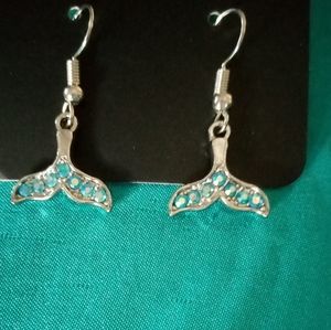 Mermaid rinstone dangly earrings